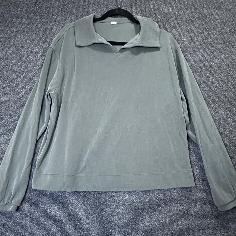Lululemon Modal Blend‎ Collared Pullover Long Sleeve Top Sage Green Small